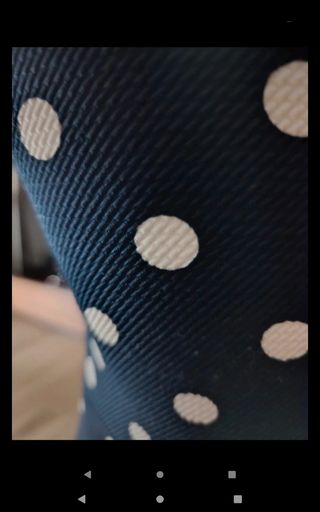 Vestido mini licra, azul marino y lunares 