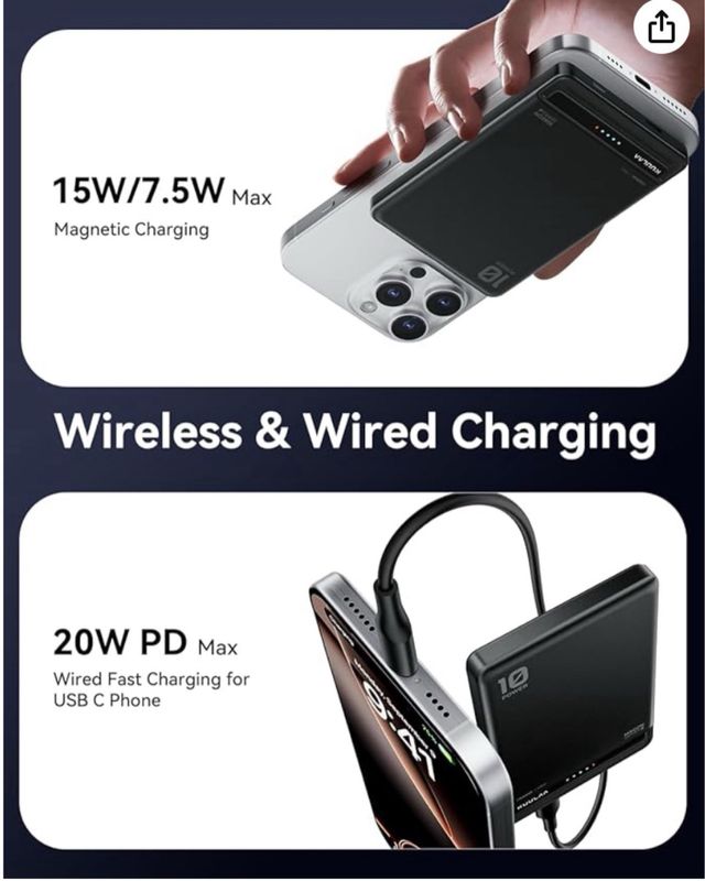 Cargador Inalámbrico KUULAA 10000mAh MagSafe