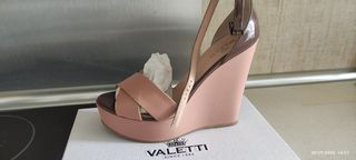 Cuñas VALETTI rosa y marrón