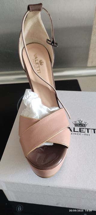 Cuñas VALETTI rosa y marrón