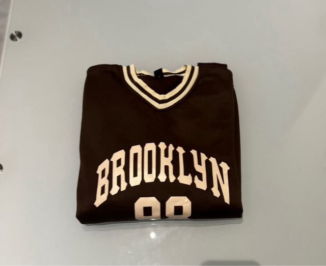 Felpa Shein Brooklyn 98 Marrone Taglia L