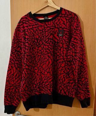Sudadera Jordan Roja Negra Talla L éléphant print 