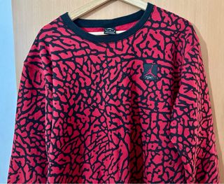 Sudadera Jordan Roja Negra Talla L éléphant print 