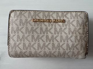 Billetero Michael Kors Beige y Dorado
