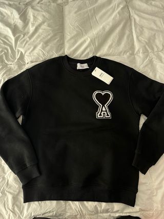 Sudadera Ami Paris Negra con Corazón