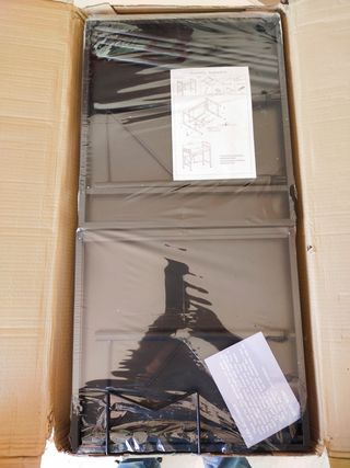 Estantería de cocina metálica doble