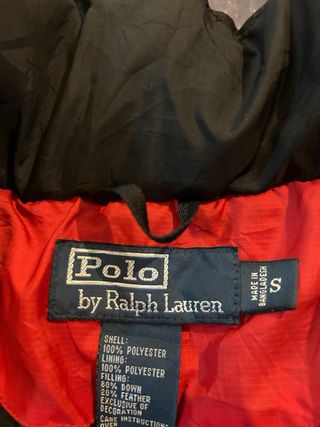 Piumino Ralph Lauren Rosso e Nero