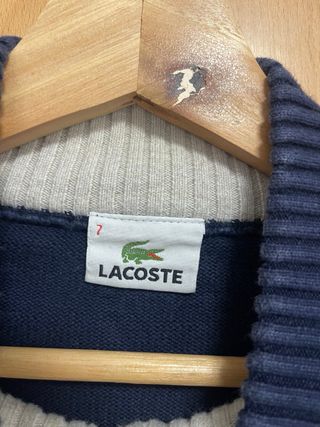 Jersey Lacoste Azul con Rayas