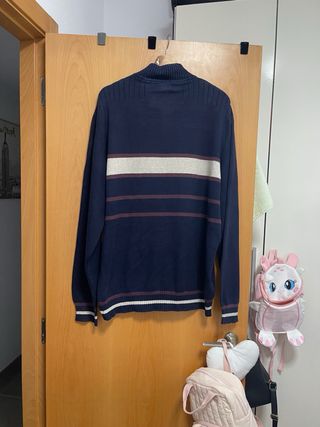 Jersey Lacoste Azul con Rayas
