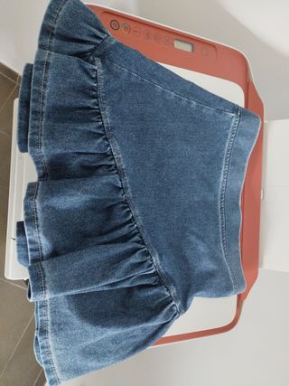 Falda vaquera niña con volantes