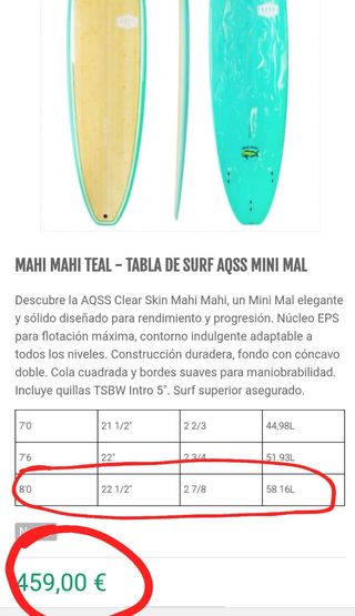 Tabla de surf 8.0