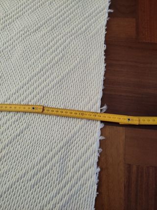 Scampolo stoffa bianco trama diagonale arredamento