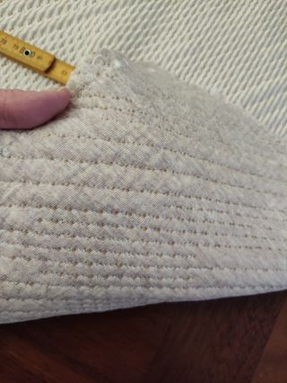 Scampolo stoffa bianco trama diagonale arredamento