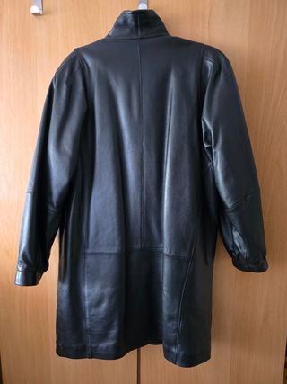 Chaquetón Piel Vintage Negro Talla S
