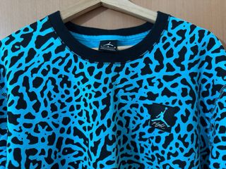 Sudadera Jordan Vintage Azul Negra Elephant Print