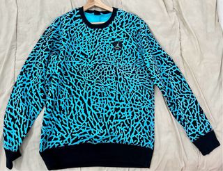 Sudadera Jordan Vintage Azul Negra Elephant Print