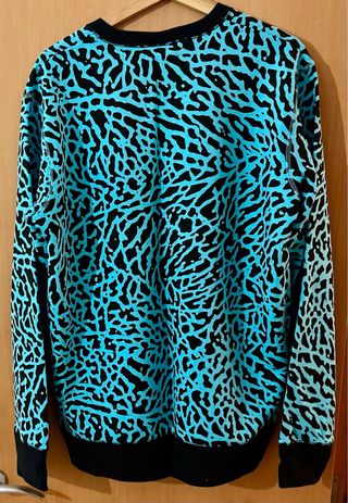 Sudadera Jordan Vintage Azul Negra Elephant Print