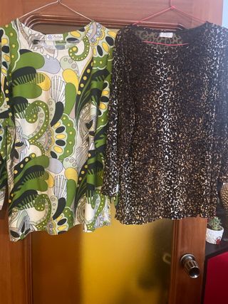 2 Camisetas T. 50 Terciopelo y Algodón