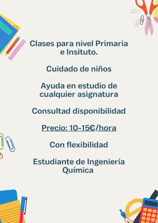 Clases de Repaso: 10€/hr