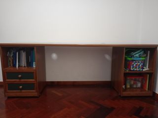 Cama nido alta con escritorio y sinfonier