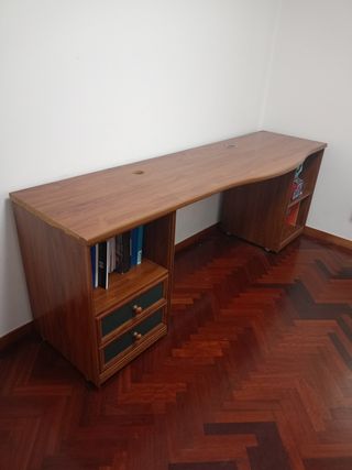 Cama nido alta con escritorio y sinfonier