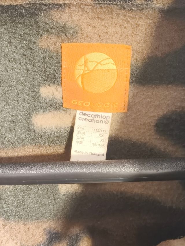 Forro polar camuflaje Decathlon XXL chaqueta caza