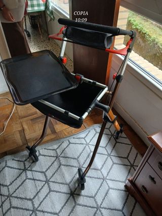 Andador para mayores con bandeja