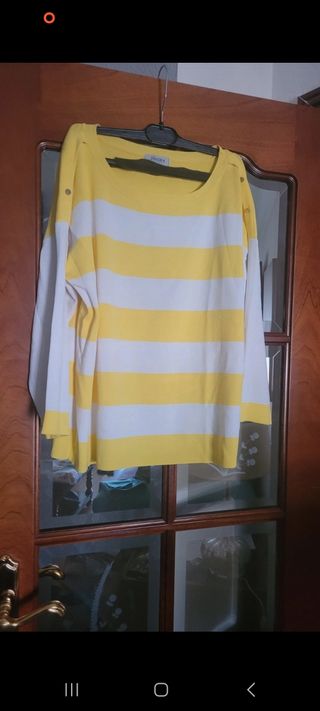 Jersey Zendra rayas amarillo y blanco sin usar