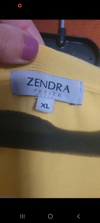 Jersey Zendra rayas amarillo y blanco sin usar