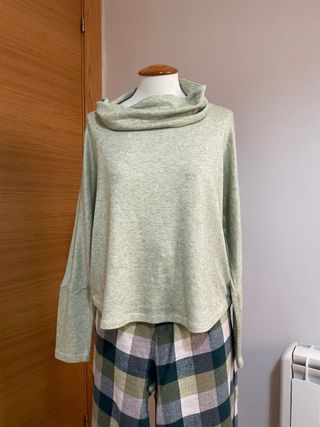 Conjunto jersey y pantalón cuadros verde