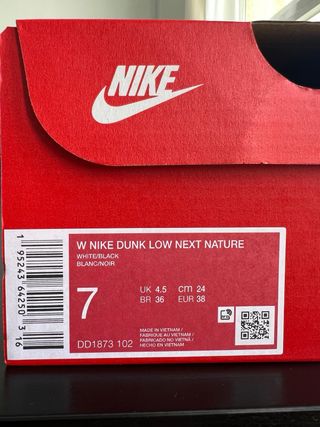 Nike Dunk Low Next Nature Panda Negro Blanco
