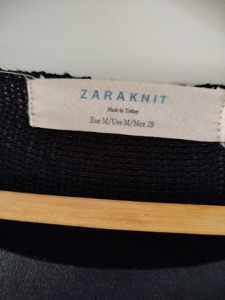 Jersey Zara Negro Efecto Piel