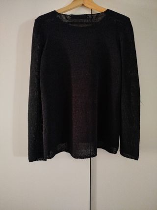 Jersey Zara Negro Efecto Piel