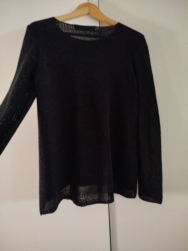 Jersey Zara Negro Efecto Piel