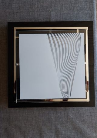 Plafón moderno cristal y metal