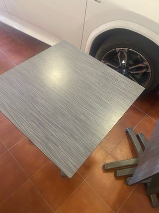 Conjunto mesas plegables 70x70 y sillas