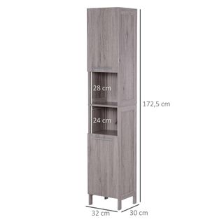 Columna de Baño Mueble Alto y Estrecho con Estante