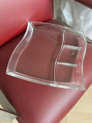 5 Piatto Portata Vetro Spesso