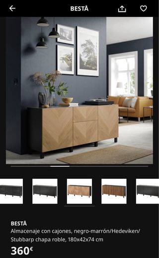 Cómoda Besta Ikea Madera