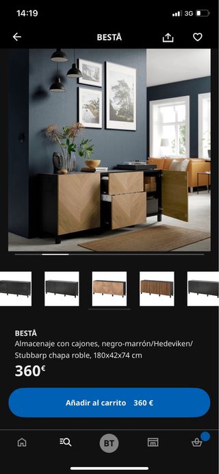 Cómoda Besta Ikea Madera