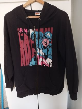 Sudadera Capitán América Marvel Negra