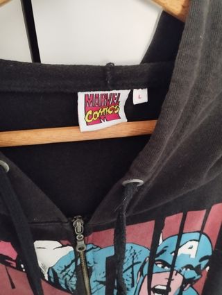 Sudadera Capitán América Marvel Negra