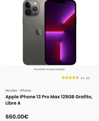 iPhone 13 Pro Max 128GB Grafito