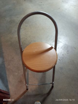 Taburete madera y metal 100 cm