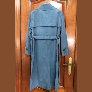 Trench Mango gris azulado XXS nuevo con etiqueta