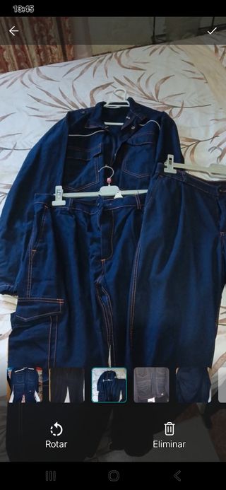 Conjunto Monos Trabajo: 2 Pantalones y 1 Cazadora.