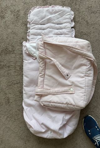 Bolsa carrito bebé Rayitas relieve rosa