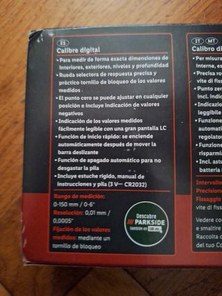 Calibre digital Parkside nuevo