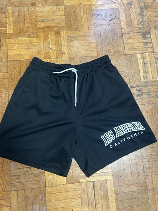 Pantalón corto chándal negro Los Angeles