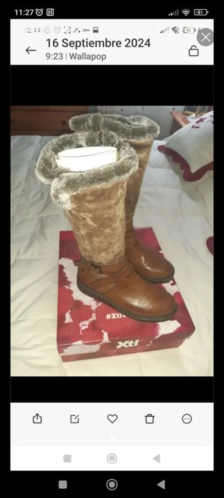 Botas de ante y piel marrón